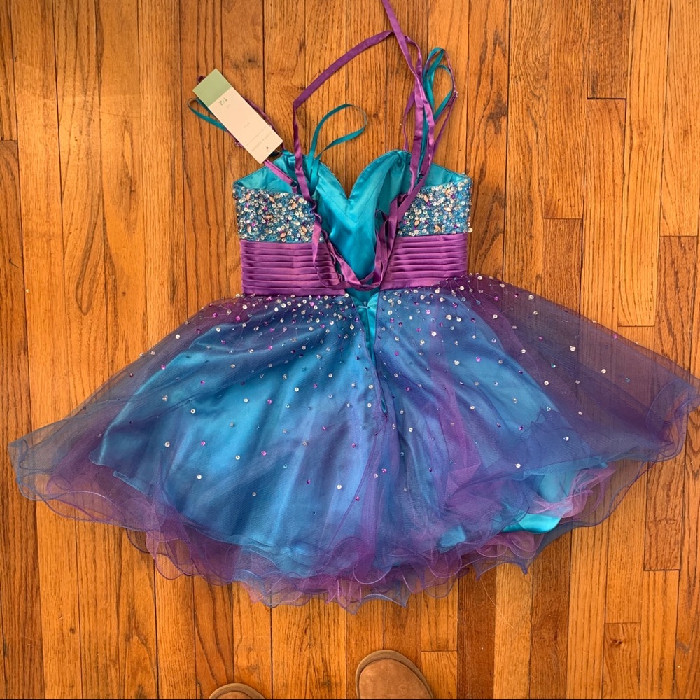 Sequence Mini Prom Dress - Picture 5 of 8